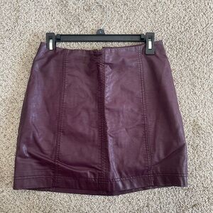 Free People Modern Femme Vegan Leather Skirt
